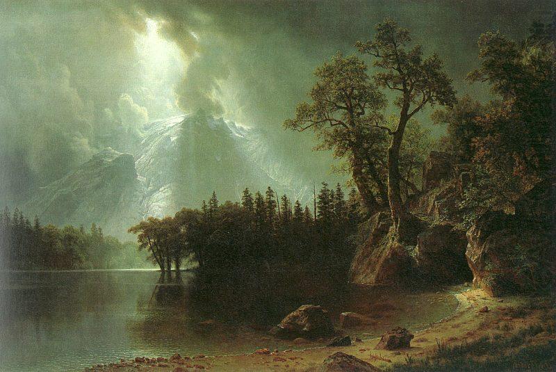 Albert Bierstadt Passing Storm over the Sierra Nevada china oil painting image